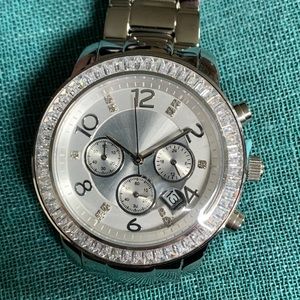Silpada Finishing Touch Watch T2956 Stainless w/CZ